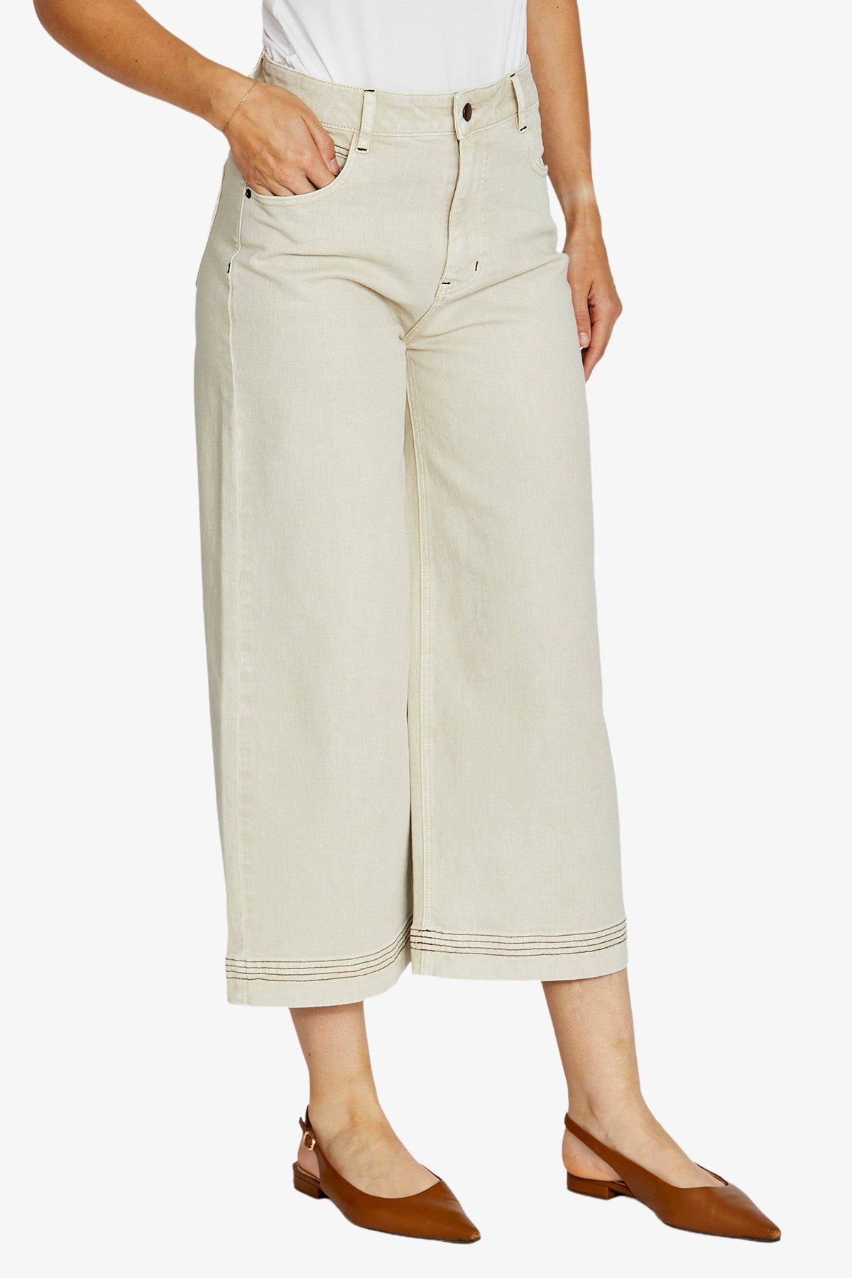 Womens Bonnie High Waist Jean Beige P615717