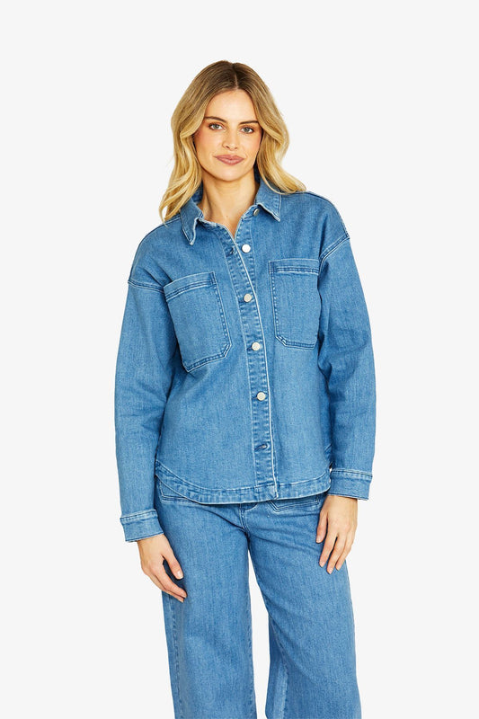 Womens Brightvintage Denimjacket Blue P605404