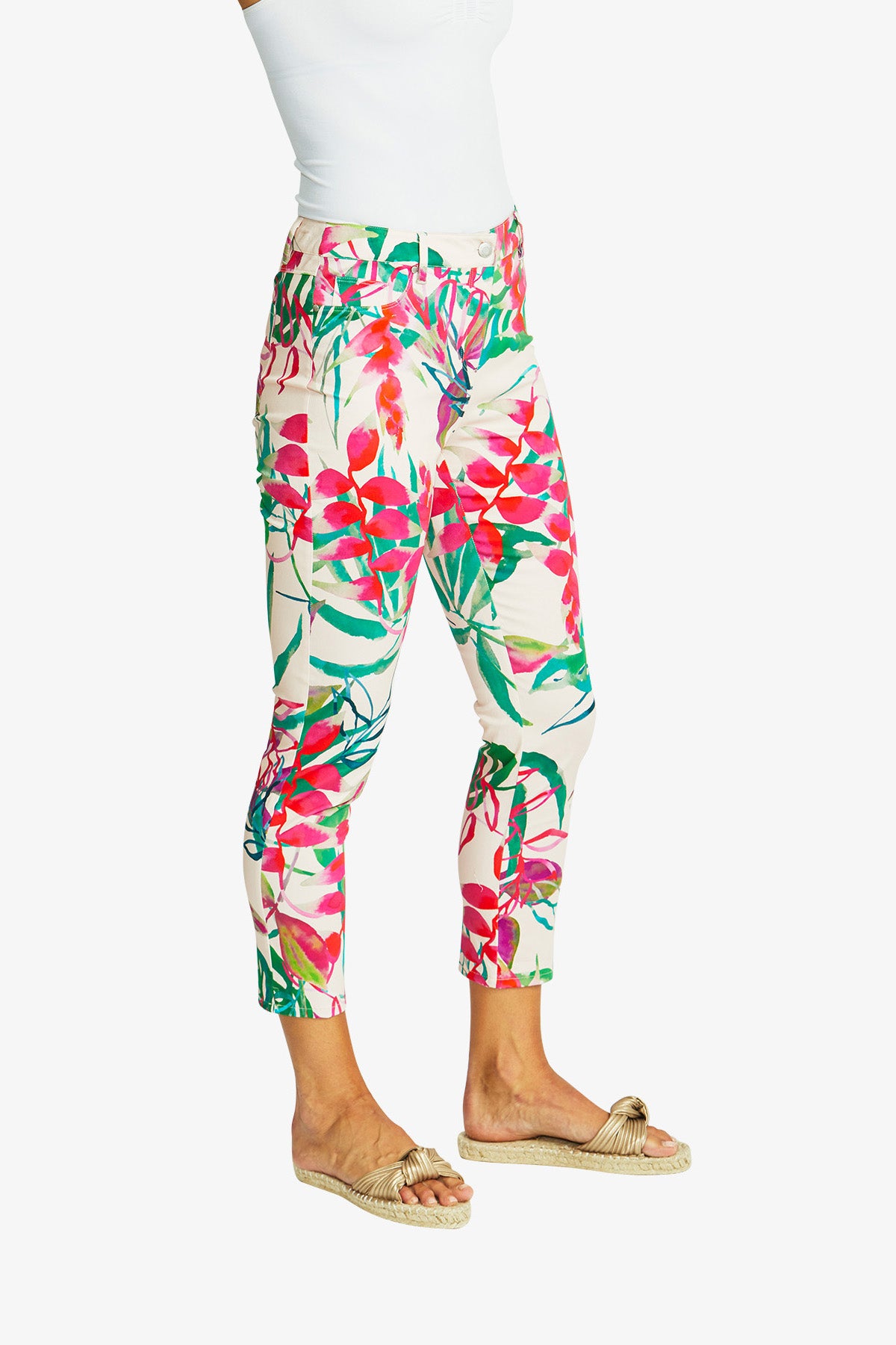 Women's Capri Pant Print in Multicolour | Delphine