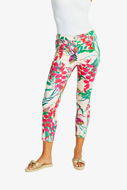 Women's Capri Pant Print in Multicolour | Delphine