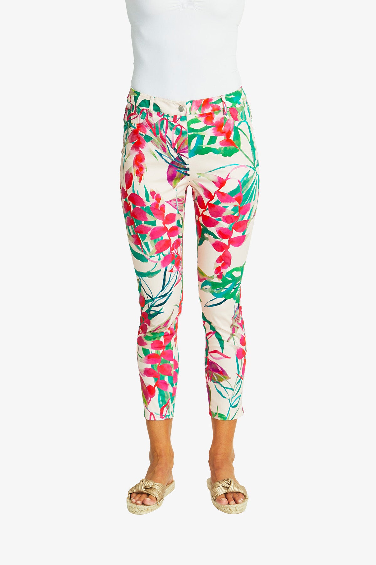 Women's Capri Pant Print in Multicolour | Delphine