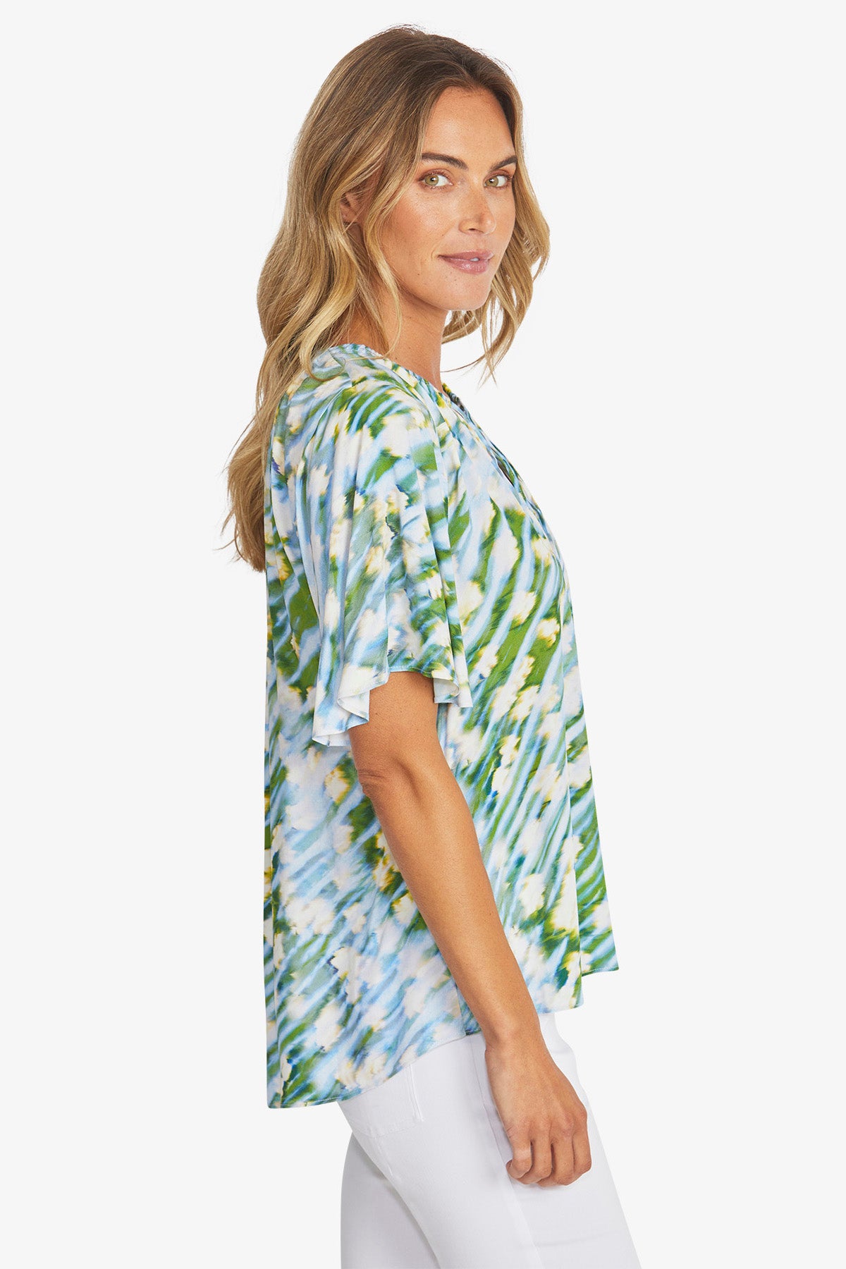 Womens Capri Top Blue P595348