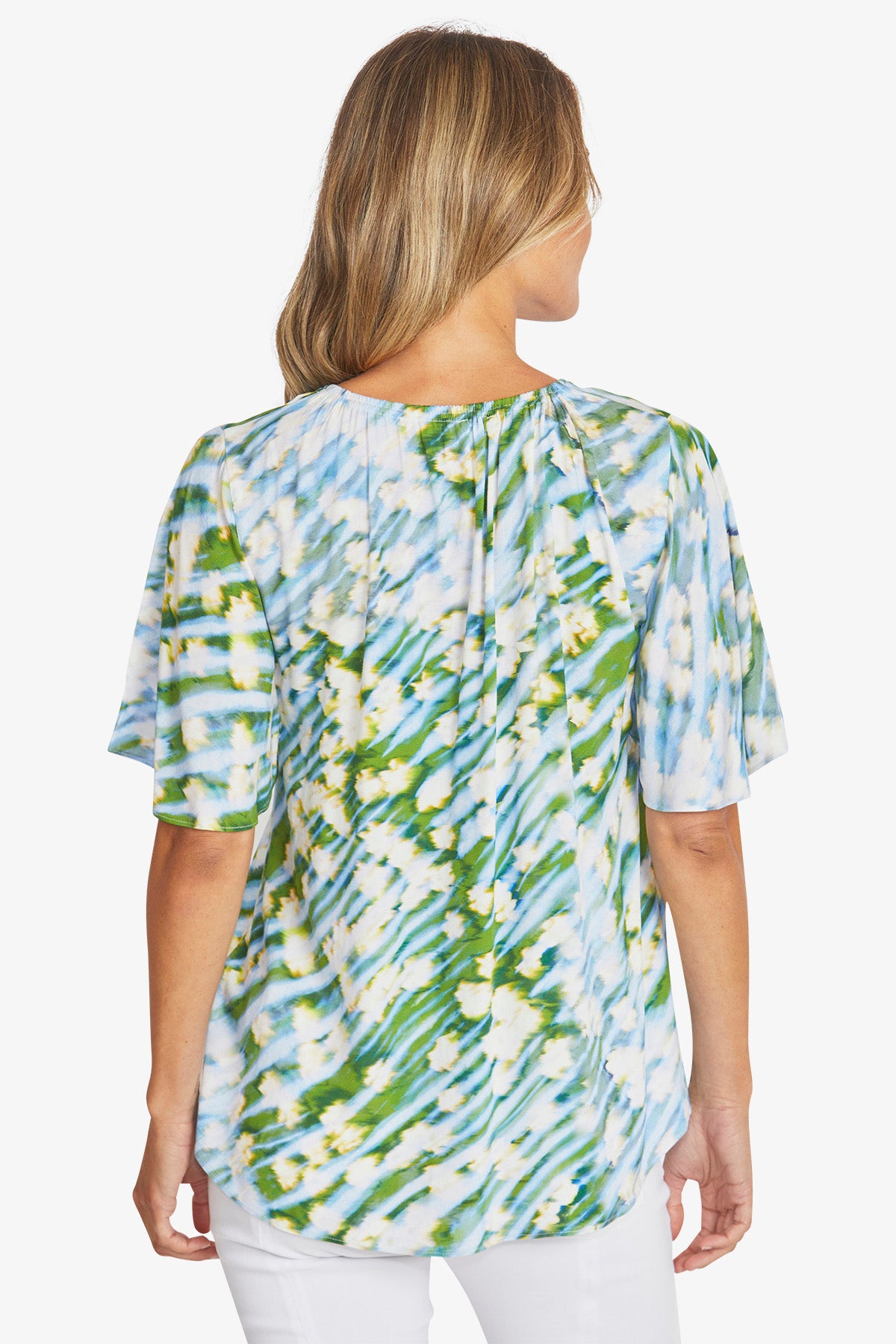 Womens Capri Top Blue P595348