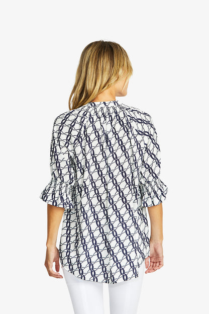 Chain Tunic Blouse in Chain Print