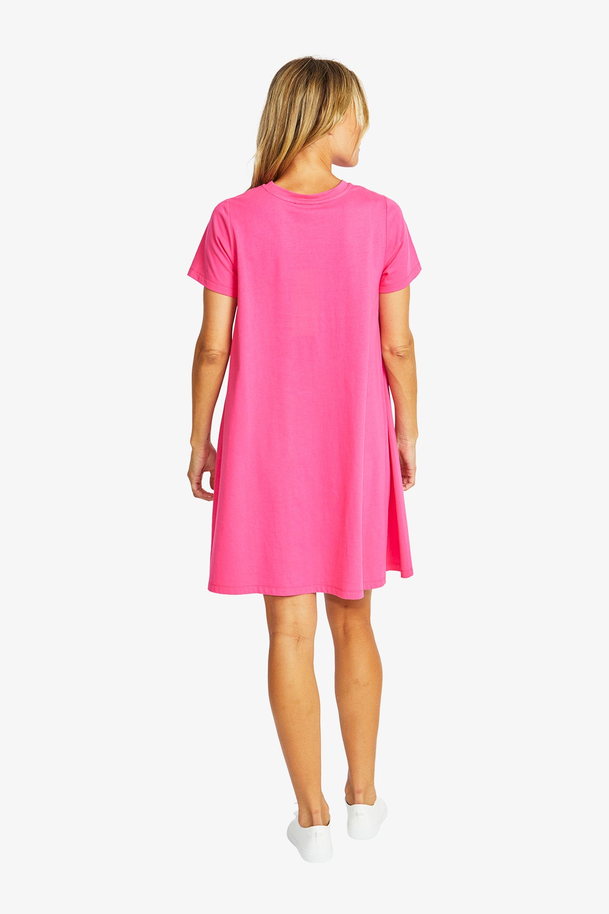 Charlie Jersey Dress in Flamingo