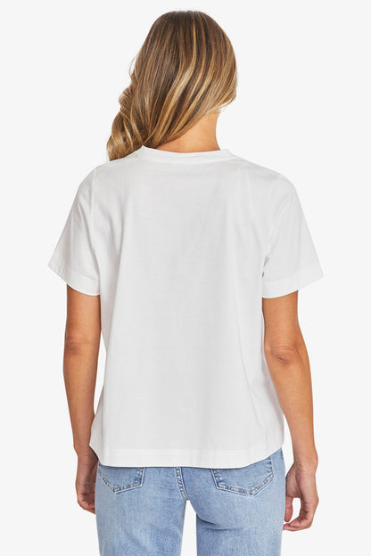 Cheetah Tee in White