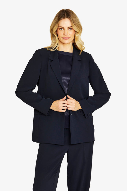 Womens Chloe Crepe Blazer Navy P605406