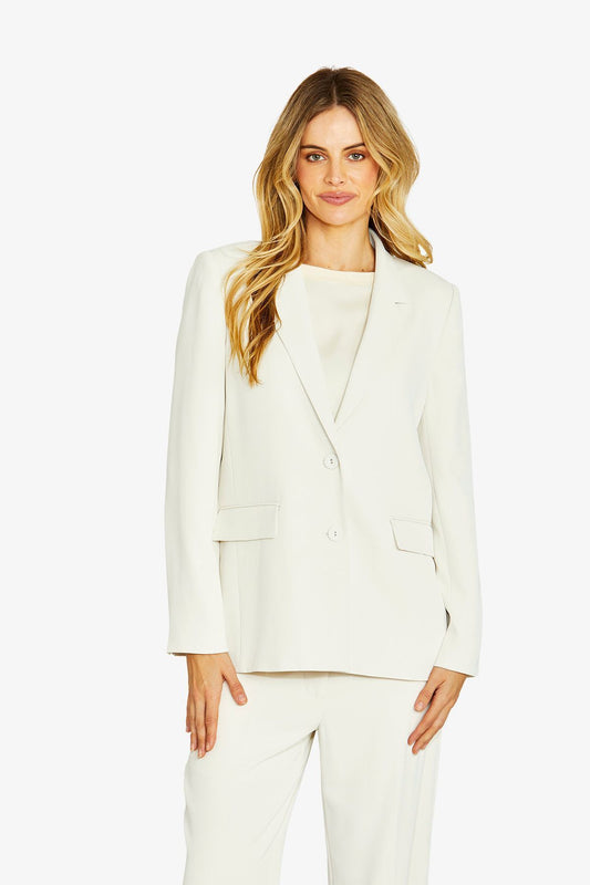 Womens Chloe Crepe Blazer White P605406