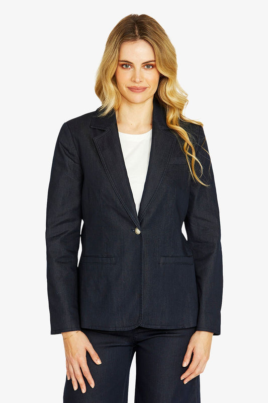 Womens City Denim Blazer Navy P605427