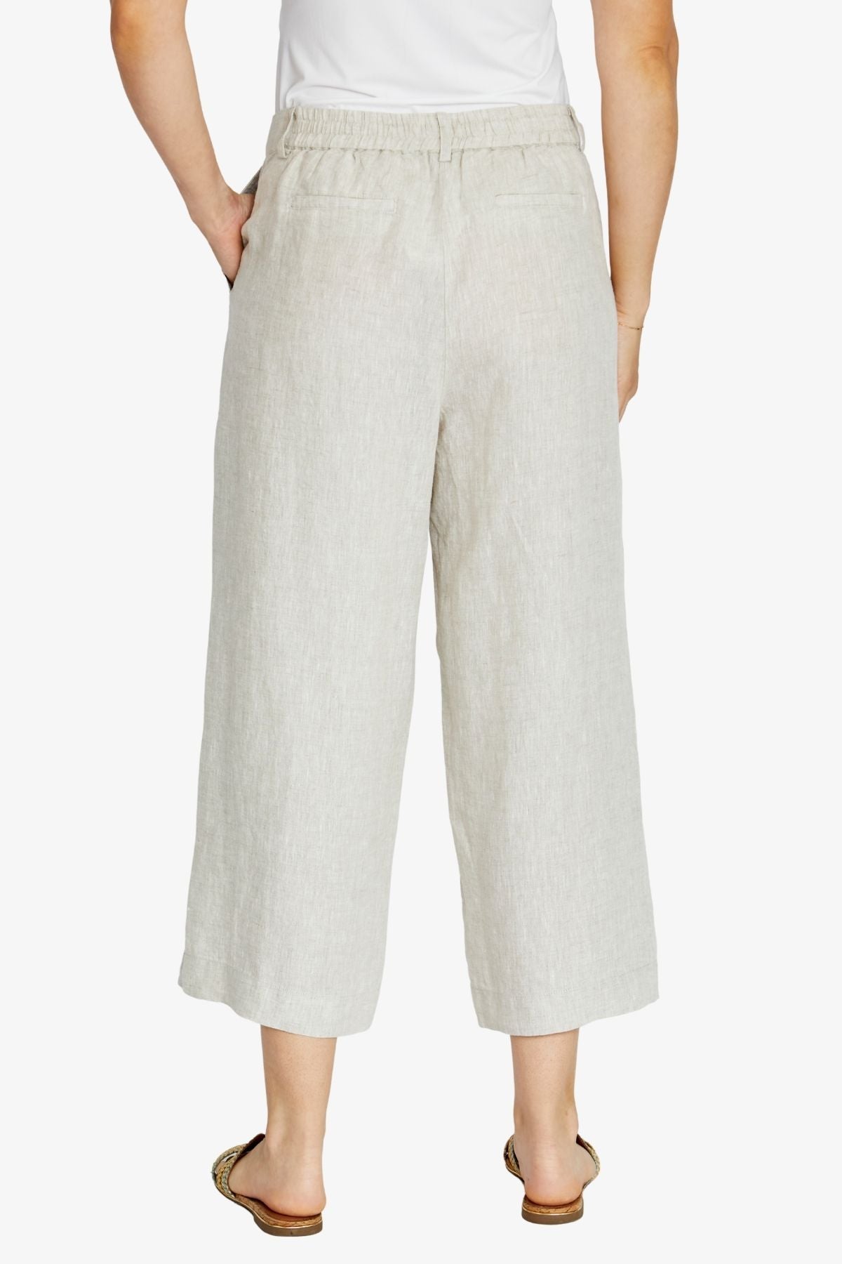 Womens Clare Core Linen Culotte Natural P615728