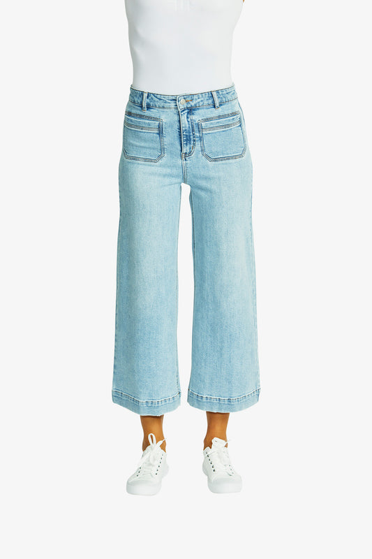 Women's Denim Jean in Pale Blue | Amelia