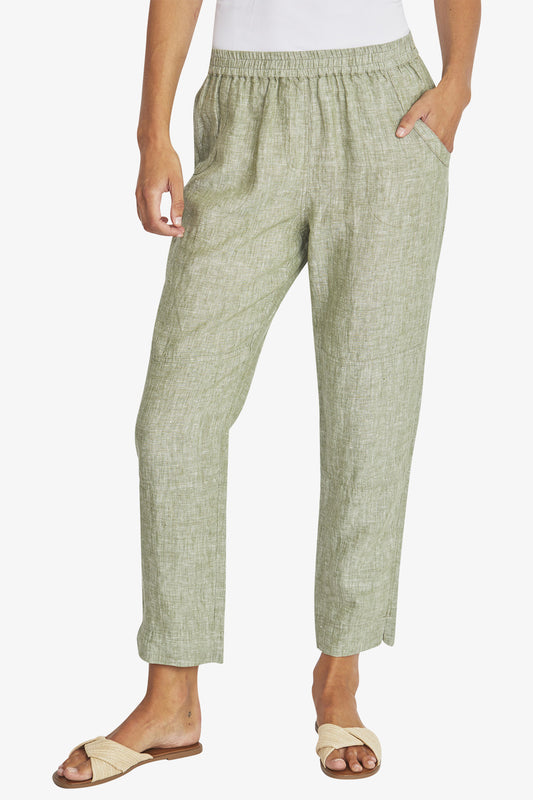 Womens Donnie Linen Pant Green P595721