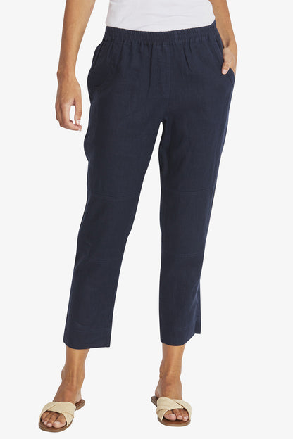 Womens Donnie Linen Pant Navy P595721