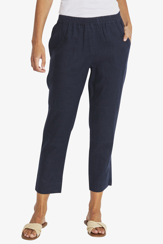 Womens Donnie Linen Pant Navy P595721