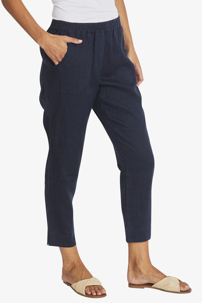 Womens Donnie Linen Pant Navy P595721