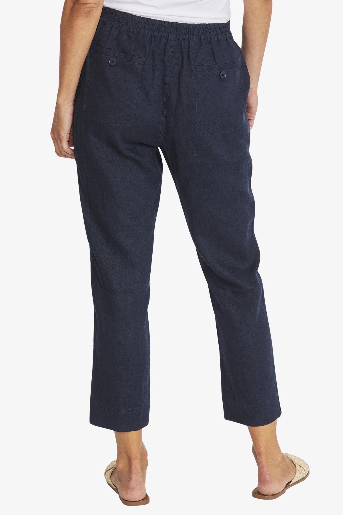 Womens Donnie Linen Pant Navy P595721