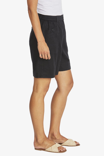 Womens Dylan Linen Shorts Black P595804