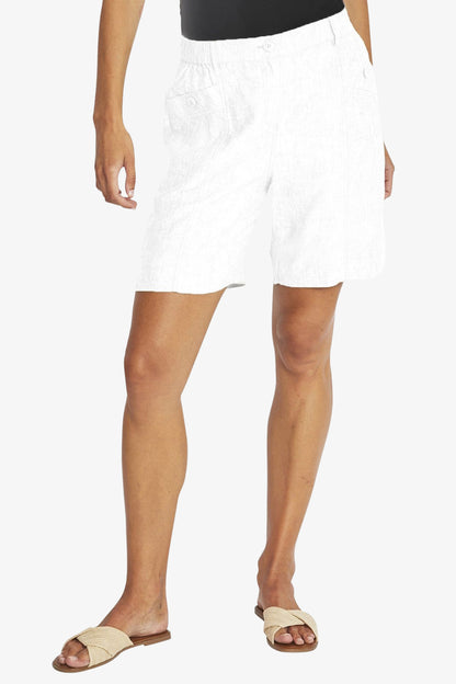 Womens Dylan Linen Shorts White P595804