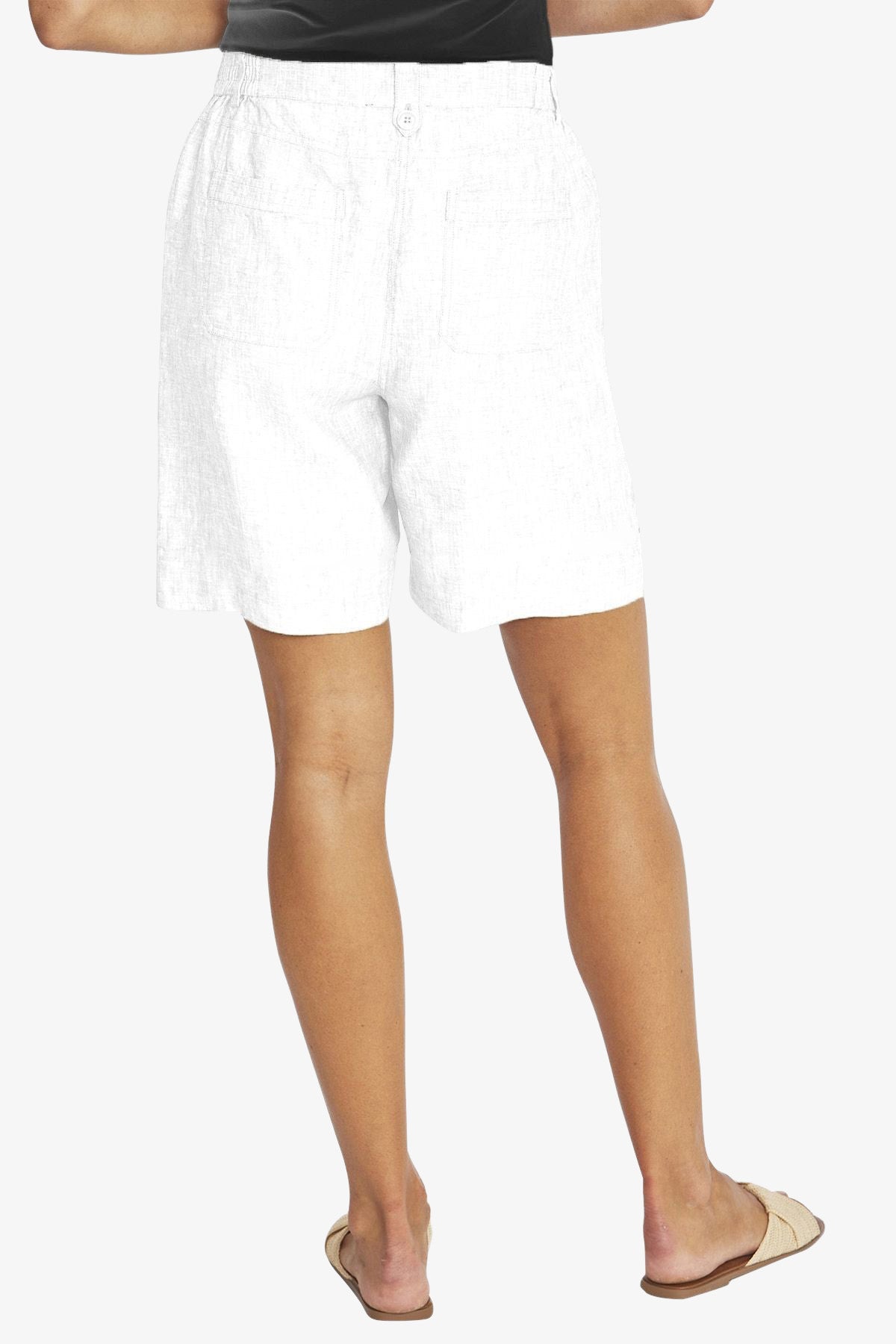 Womens Dylan Linen Shorts White P595804