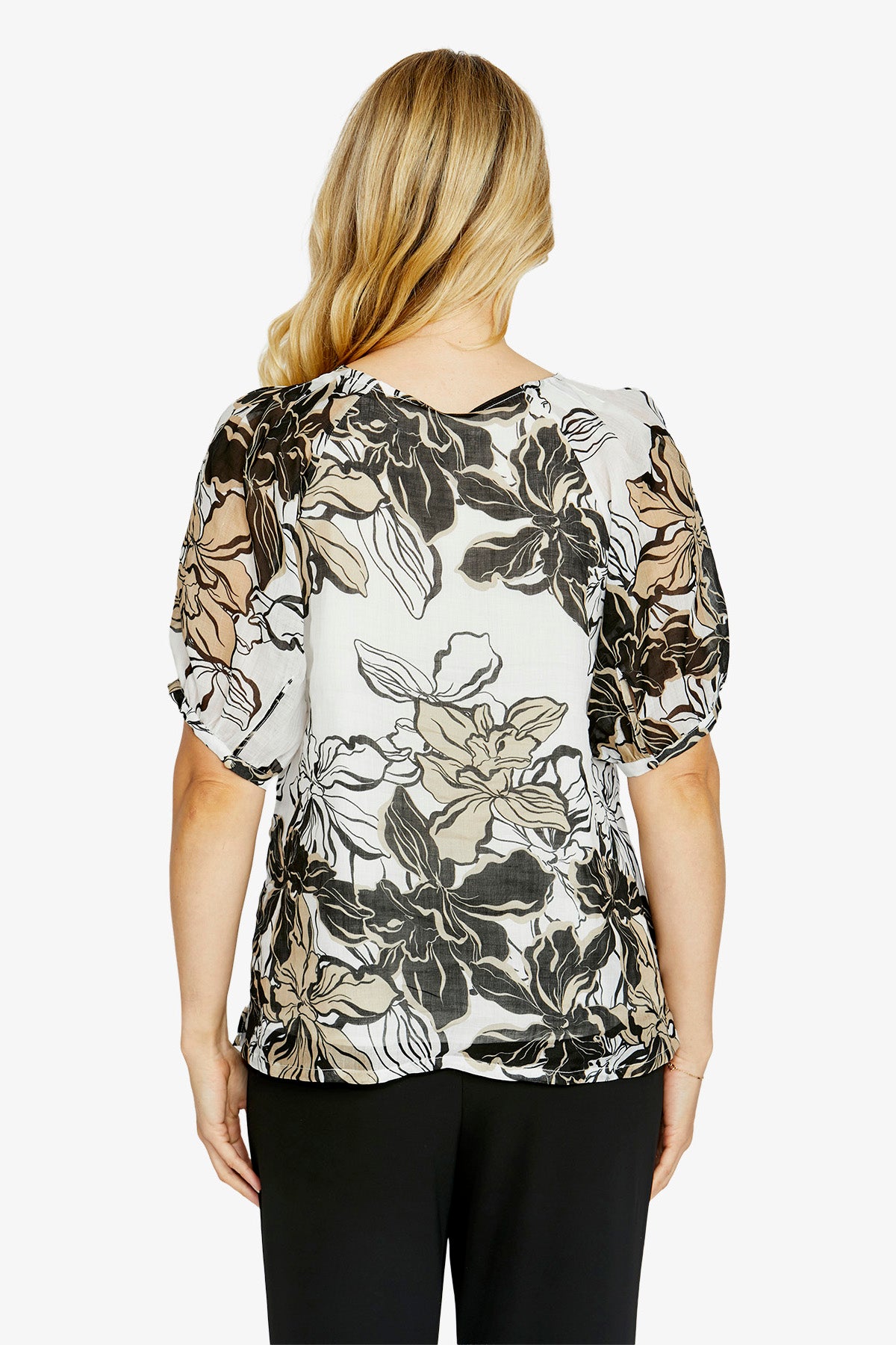 Womens Eden Bubble Slv Top Multicolor P615360