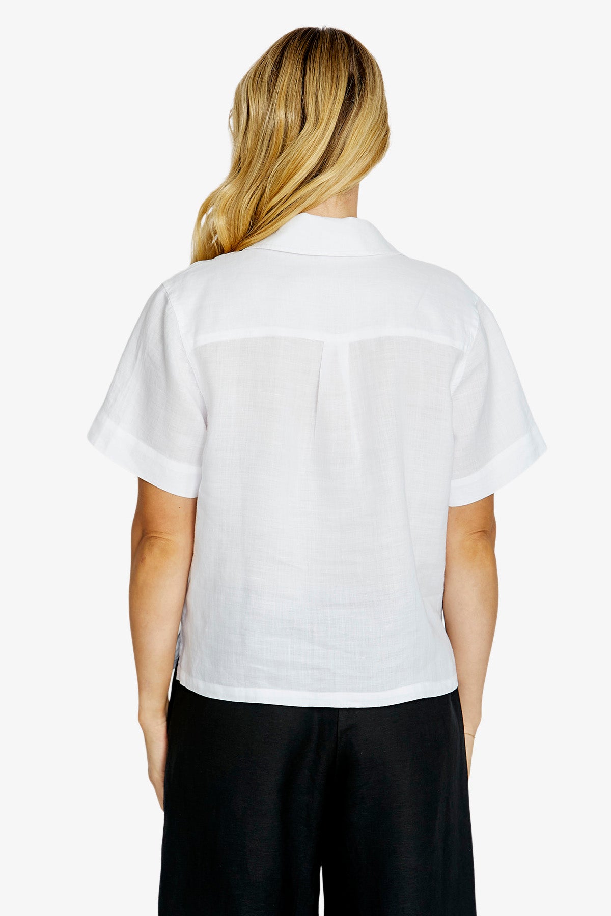 Womens Effie Crop Sslv Shirt White P615366