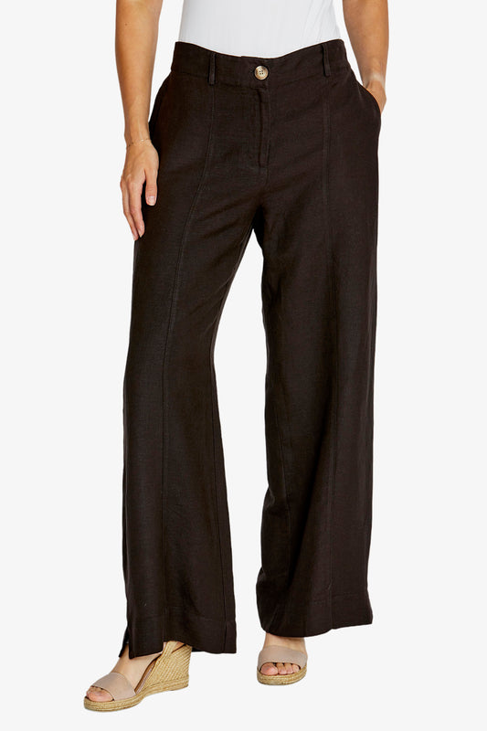 Womens Elle Wide Leg Pant Brown P615705