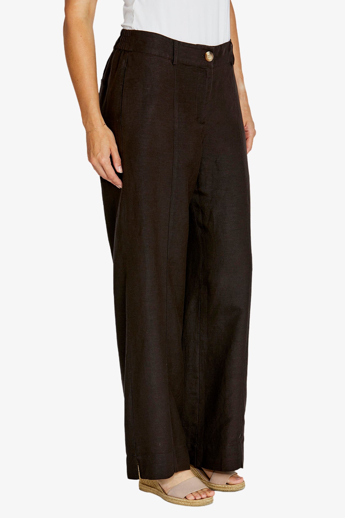Womens Elle Wide Leg Pant Brown P615705
