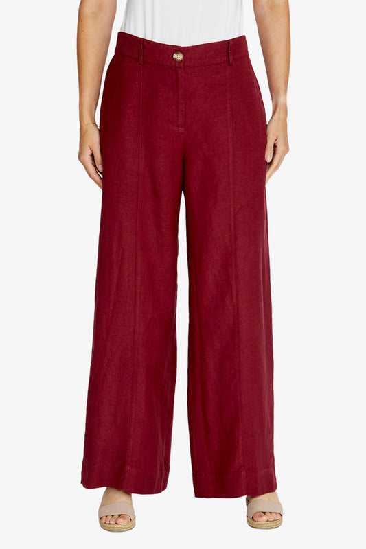 Womens Elle Wide Leg Pant Red P615705