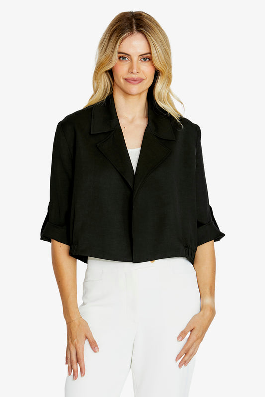 Womens Emba Cropped Jacket Black P615402
