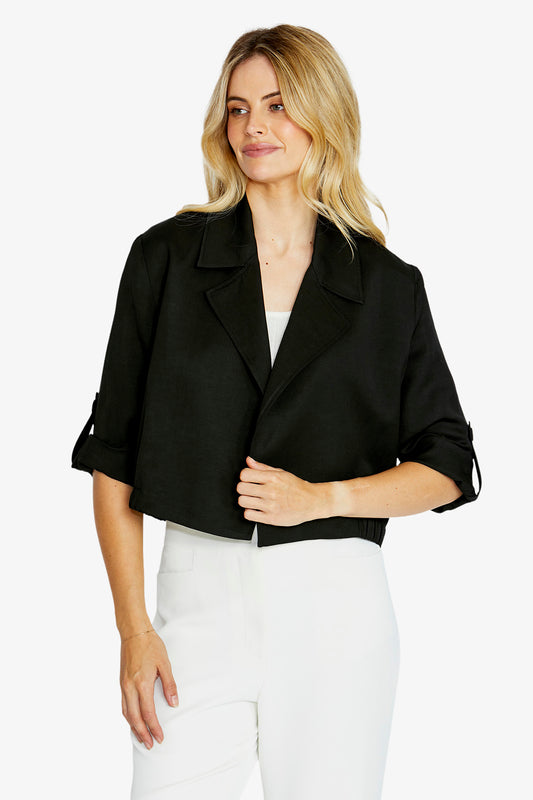 Womens Emba Cropped Jacket Black P615402