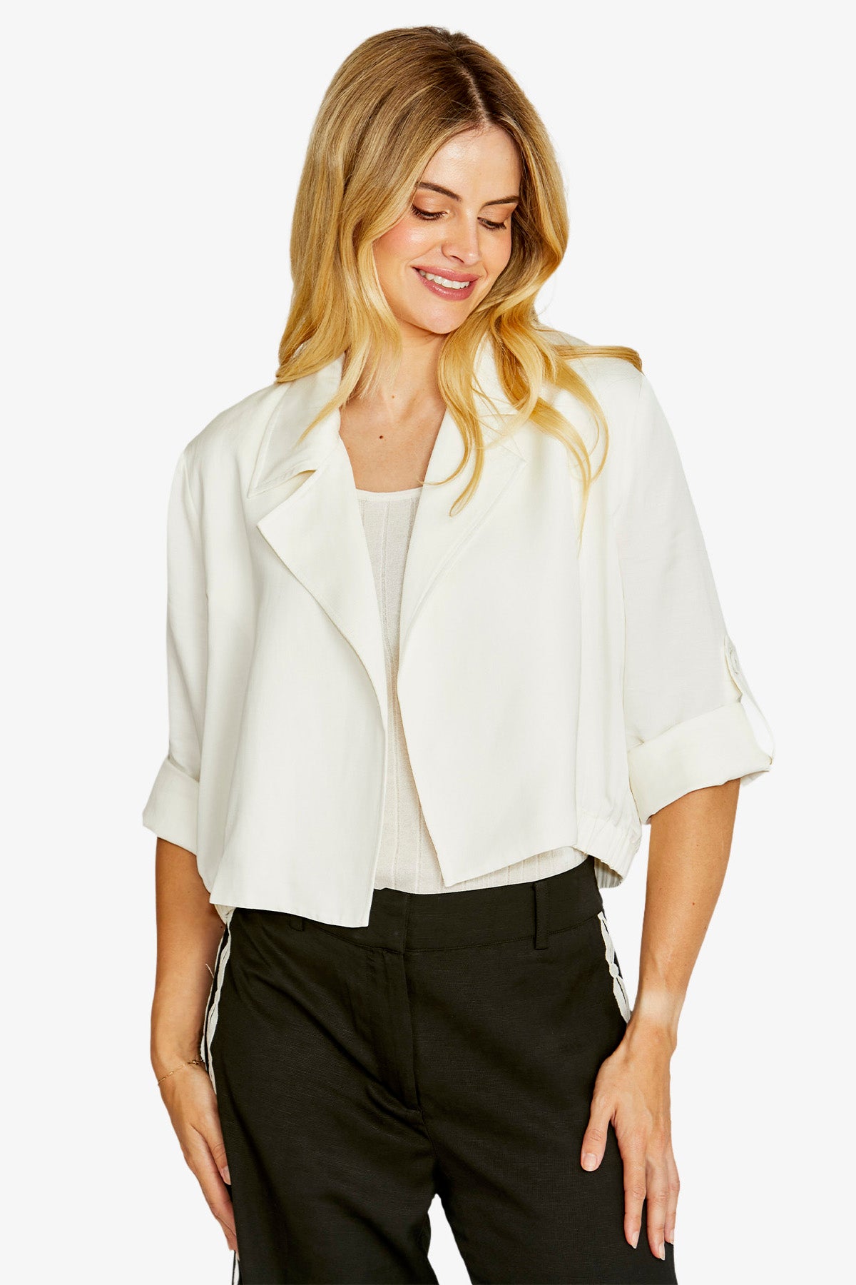 Womens Emba Cropped Jacket White P615402