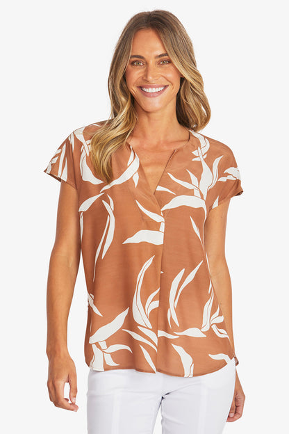 Womens Erika Top Brown P595336