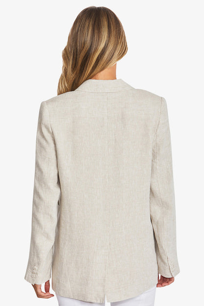 Womens Erin Linen Jacket Natural P595404
