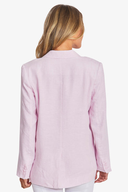 Womens Erin Linen Jacket Pink P595404