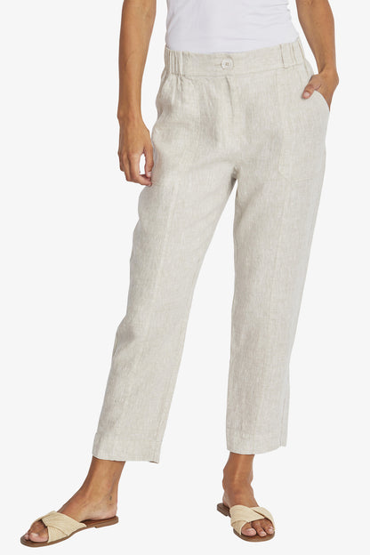 Womens Erin Linen Pant Beige P595723