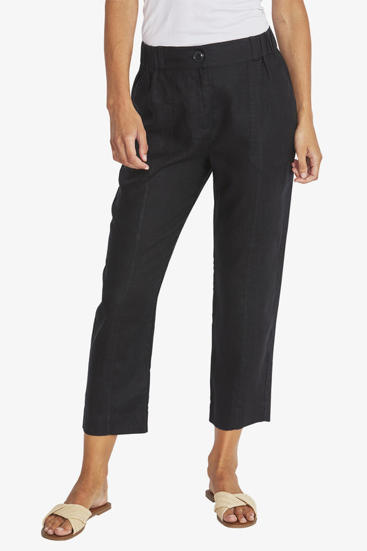 Erin Linen Pant in Black