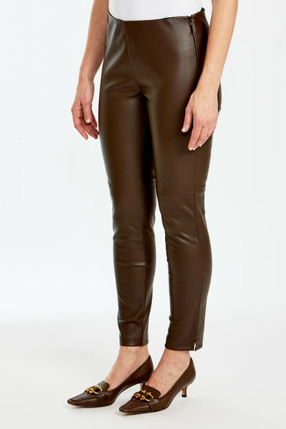 Faux Leather Legging Coffee Bean