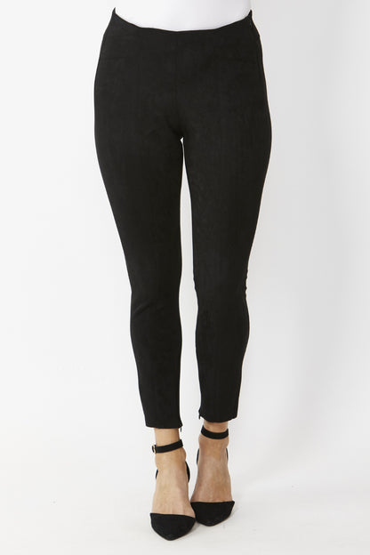 Women's Faux Suede Legging in Black