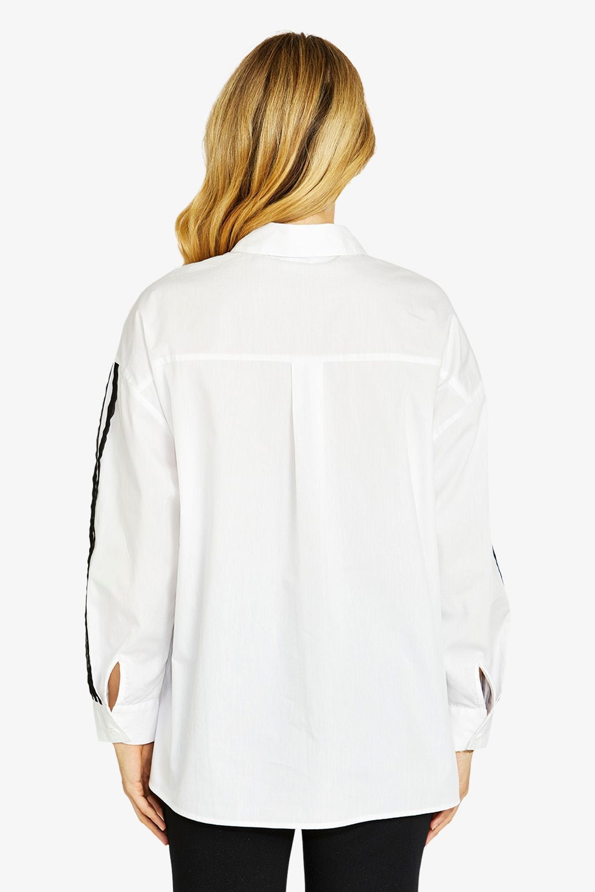 Womens Flower Embellished Shirt White P605310