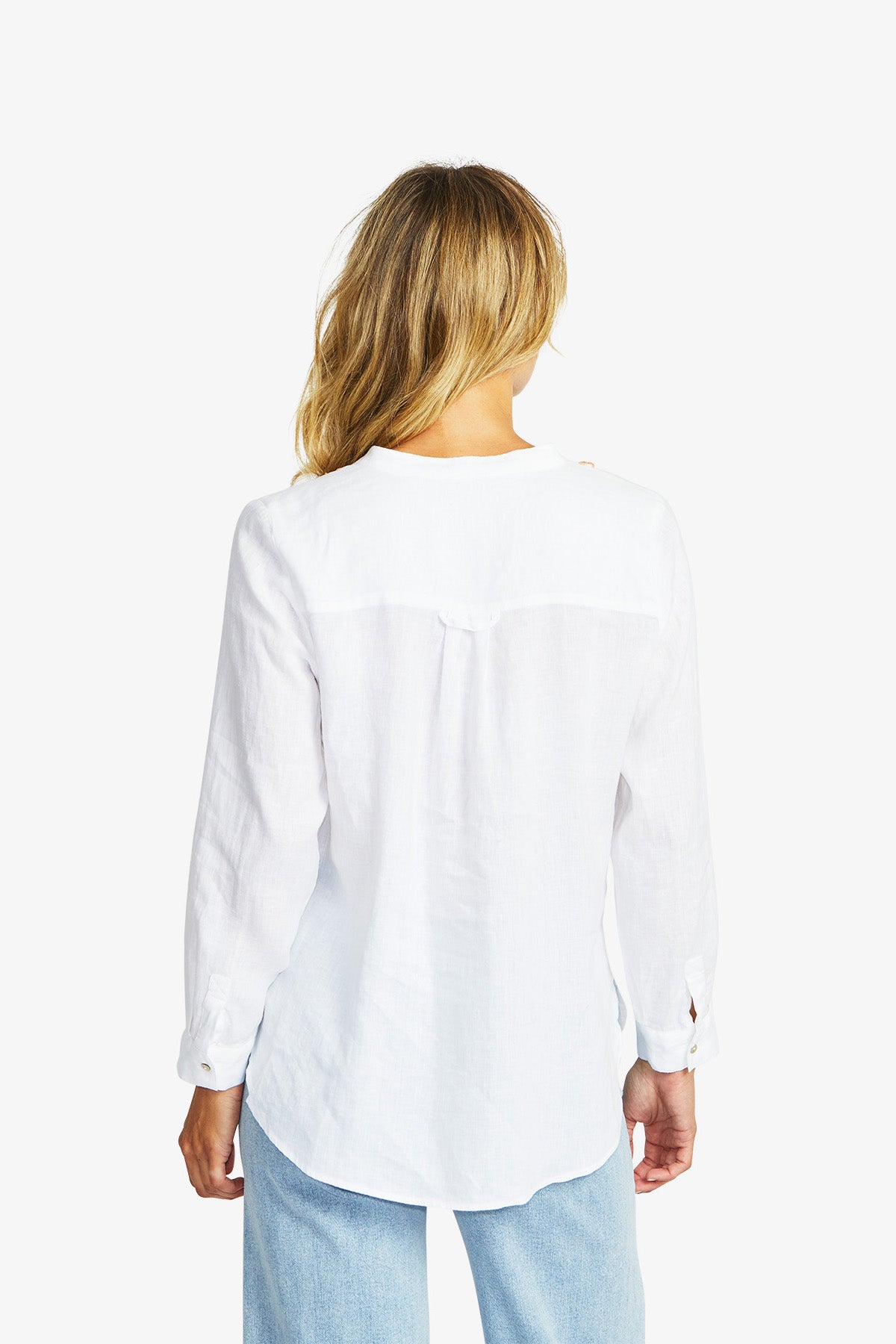 Women's Frill Shirt in White | Sylvie