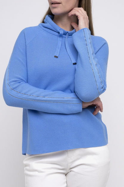 Funnel Neck Pullover Sky Blue