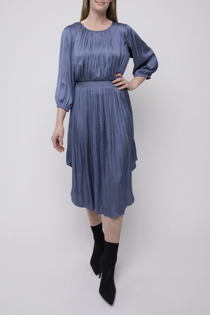 Gathered Dress Denim