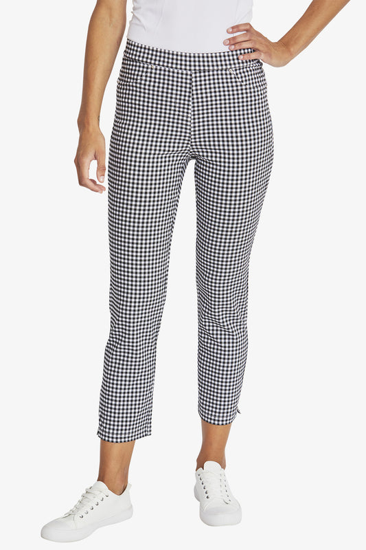 Gingham Pant in Black/White