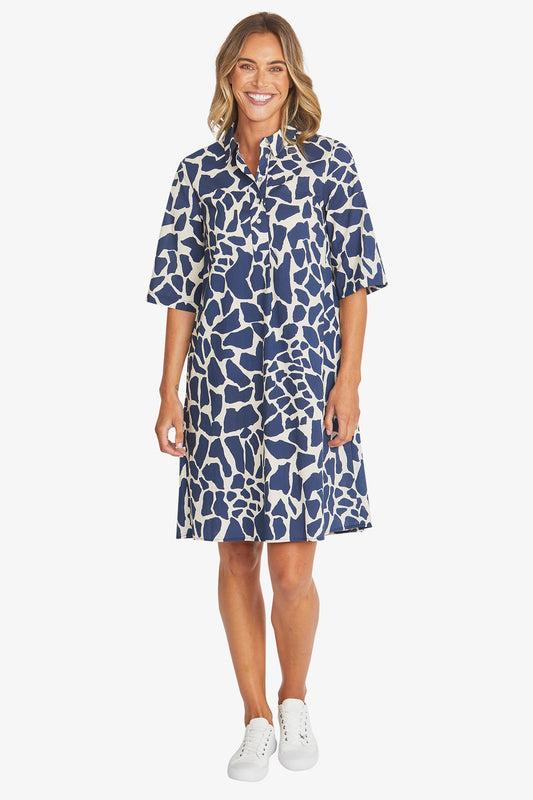 Womens Giraffe Dress Blue P595517