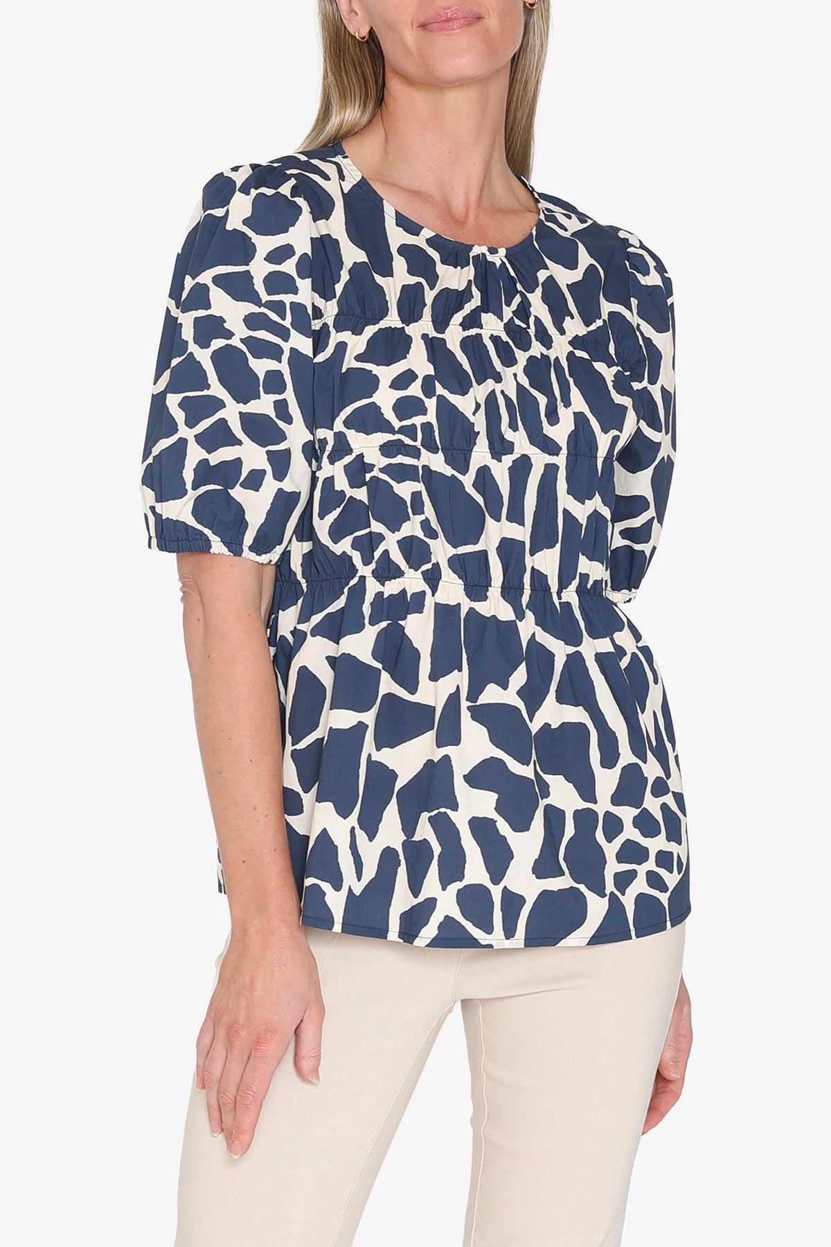 Womens Giraffe Top Blue P595350