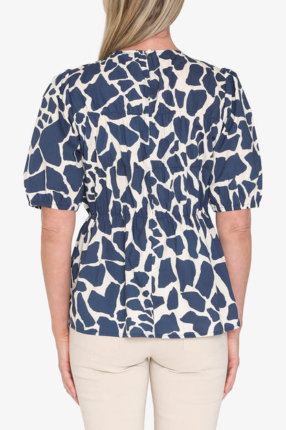 Womens Giraffe Top Blue P595350