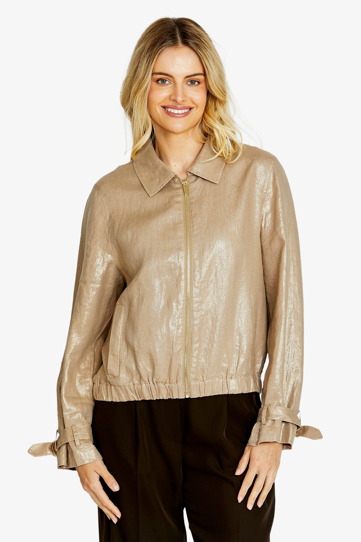 Womens Graciefoilbomberjacket Metallic P615411