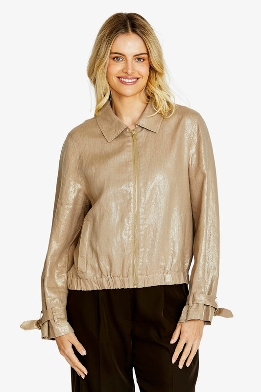 Womens Graciefoilbomberjacket Metallic P615411