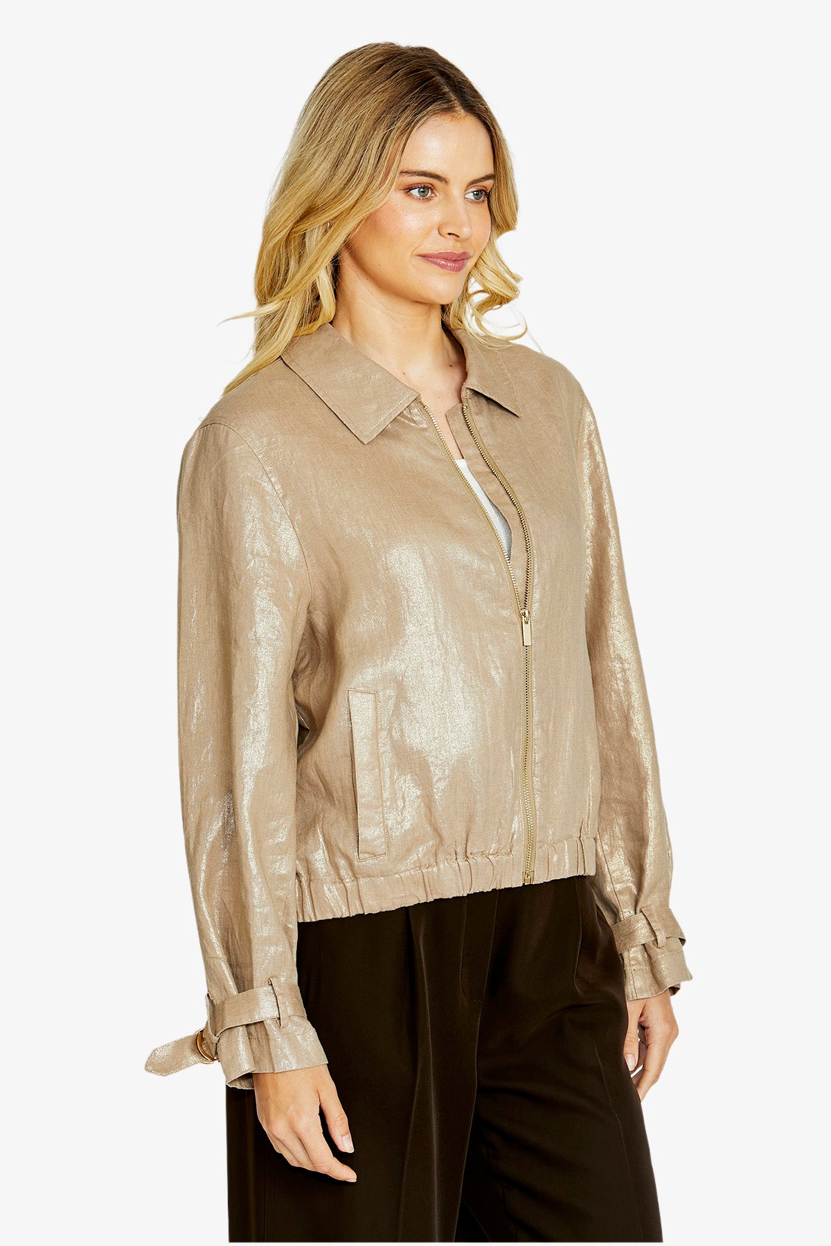 Womens Graciefoilbomberjacket Metallic P615411