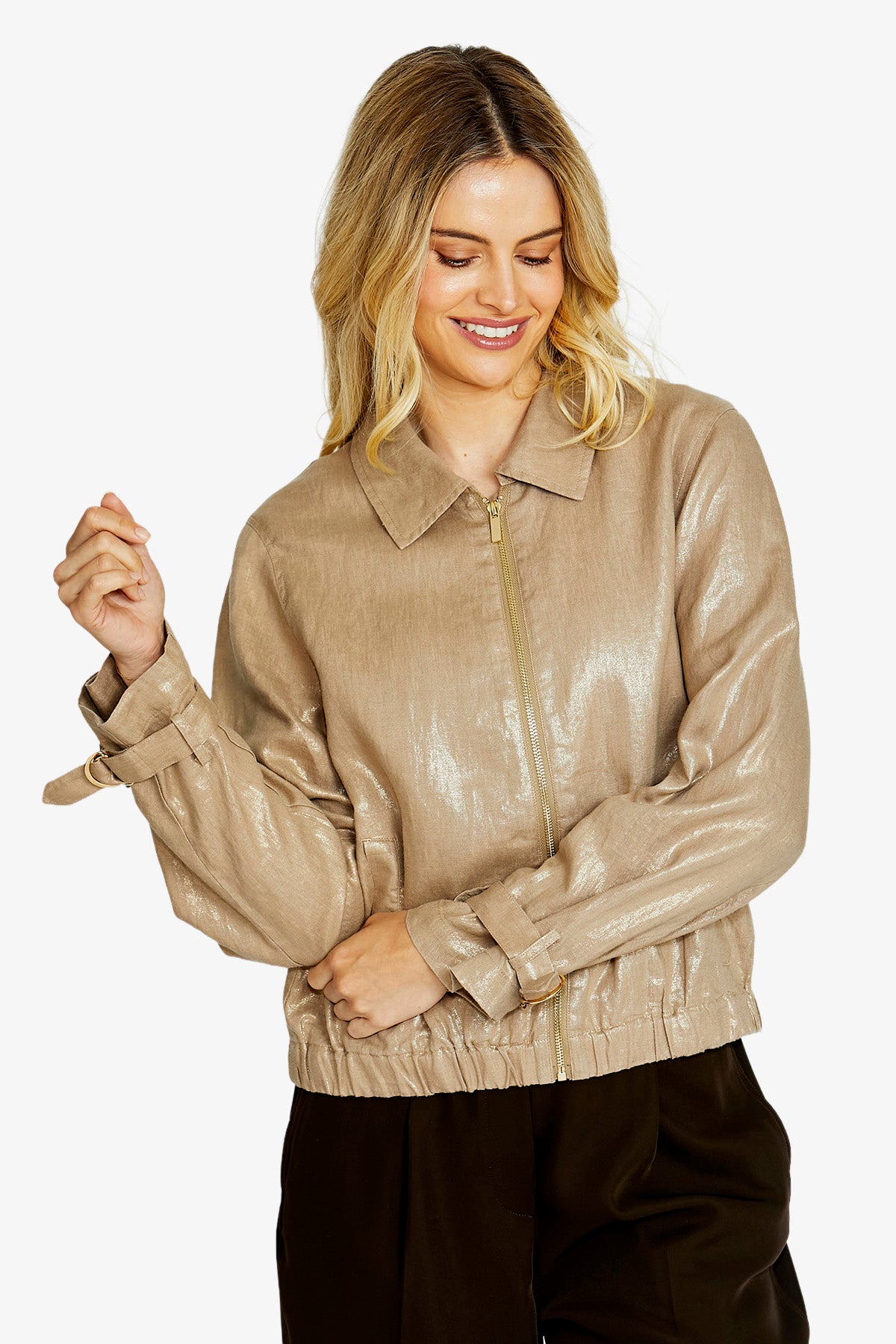 Womens Graciefoilbomberjacket Metallic P615411